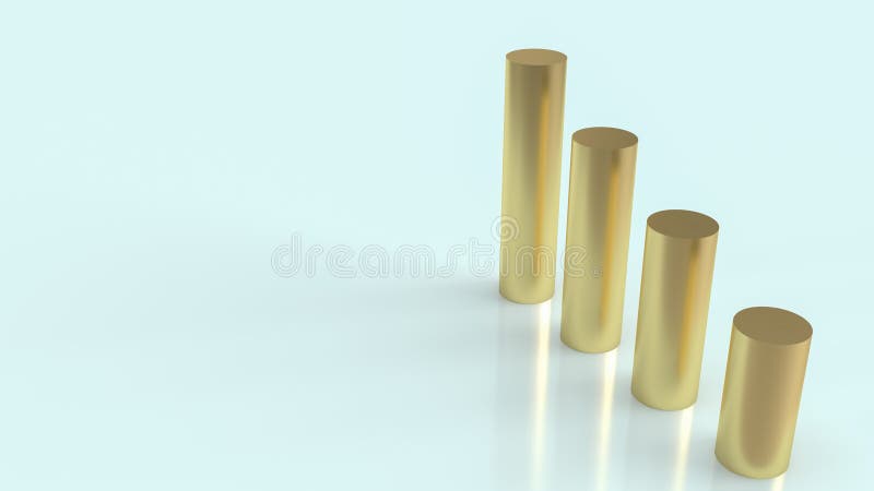 Graficul auriu pe fundal albastru pentru redarea conținutului 3d al firmei stock illustration