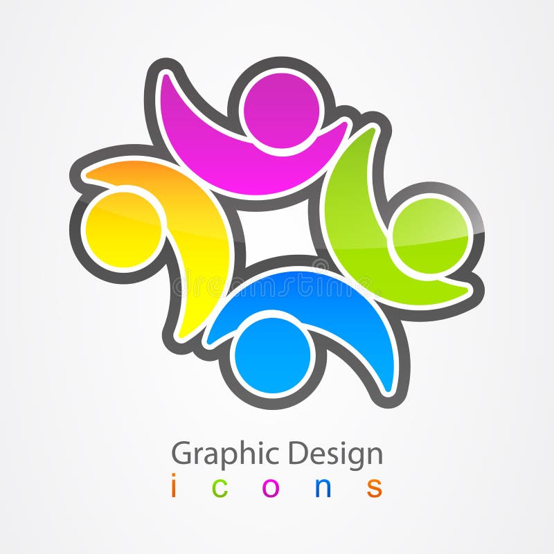 Graficznego projekta sieci biznesowy ogólnospołeczny logo ilustracji Graficznego projekta sieci biznesowy ogólnospołeczny logo ilustracji