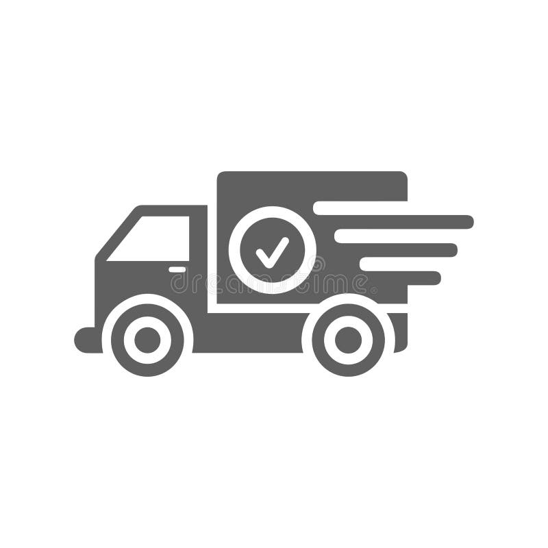 Grafică vectorială gri pictogramă de livrare rapidă royalty free illustration