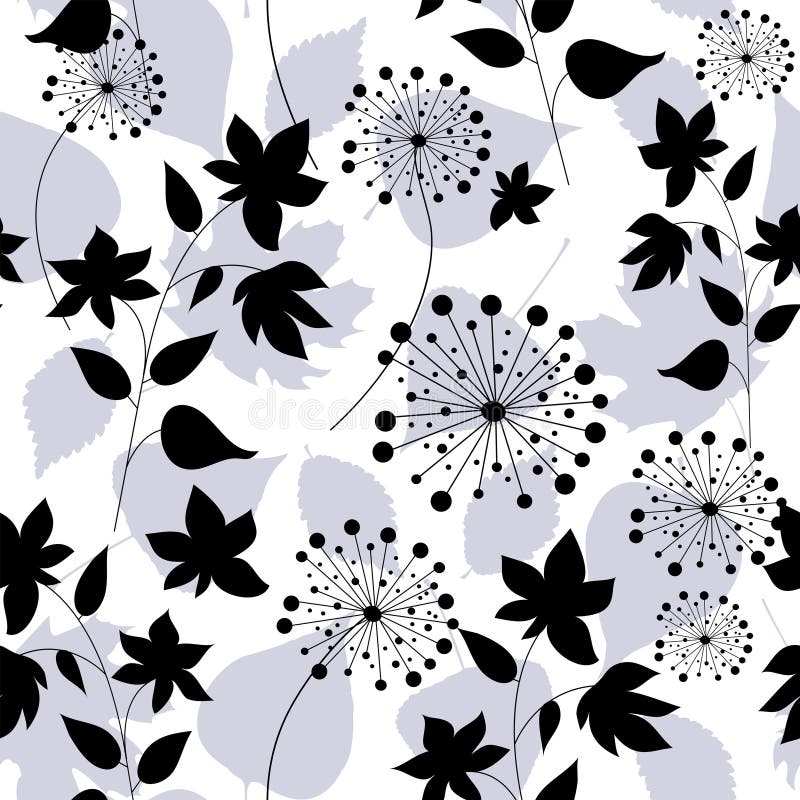 Grafisch bloemen naadloze achtergrond royalty-vrije illustratie