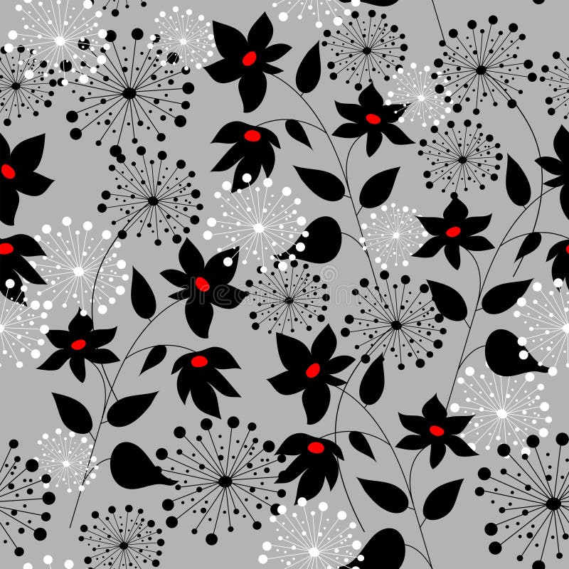 Grafisch modieuze bloemendecoratie royalty-vrije illustratie