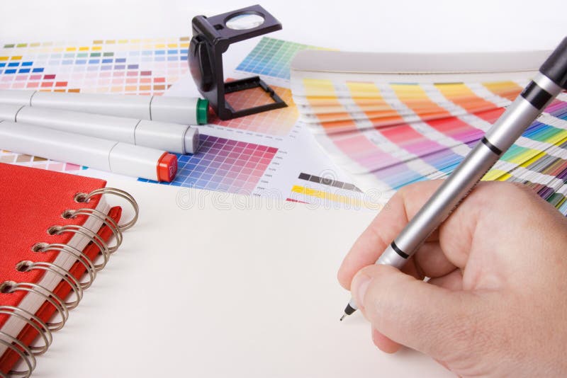 Grafisch ontwerperbureau stock fotografie Grafisch ontwerperbureau stock fotografie
