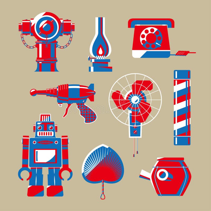 Grafische illustratie van de nostalgische materialen van Hong Kong stock illustratie Grafische illustratie van de nostalgische materialen van Hong Kong stock illustratie