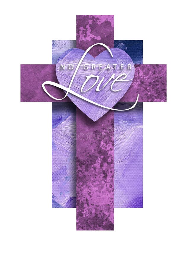 Grafischer Christian Cross ohne größeres Liebes-Herz