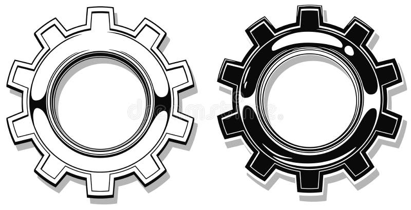 Grafischer Schwarzweiss-Metallgang-Vektorsatz stock abbildung