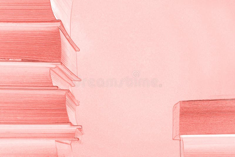 Grafisches Ausbildungskonzept Stapel Bücher in der korallenroten Farbe mit Raum für Mitteilung stockbild Grafisches Ausbildungskonzept Stapel Bücher in der korallenroten Farbe mit Raum für Mitteilung stockbild