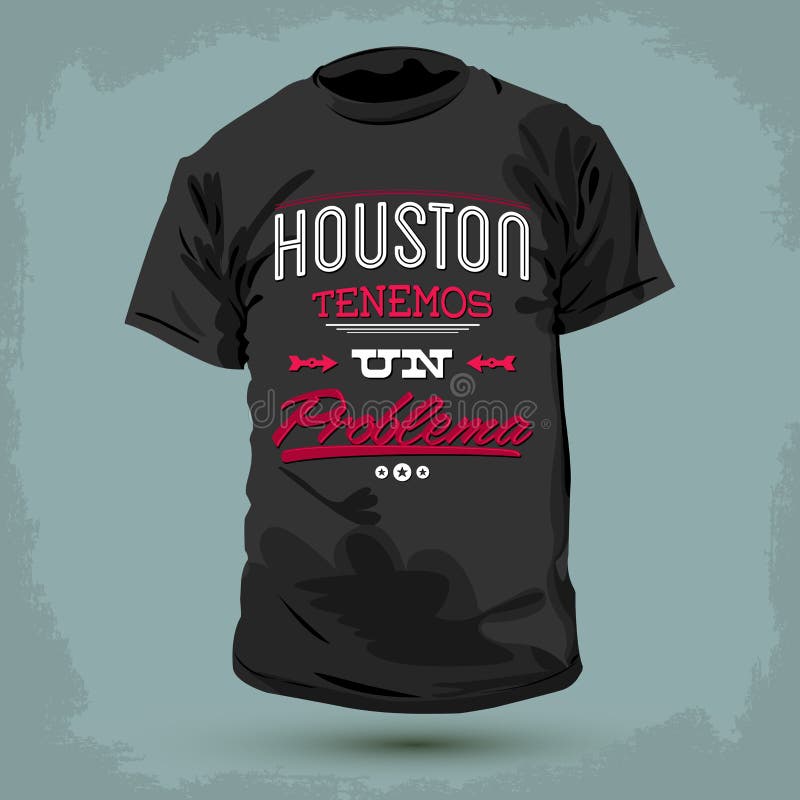 Grafisches T-Shirt Design - Houston-tenemos UNO-problema - Houston haben wir einen Problemspanischtext vektor abbildung Grafisches T-Shirt Design - Houston-tenemos UNO-problema - Houston haben wir einen Problemspanischtext vektor abbildung