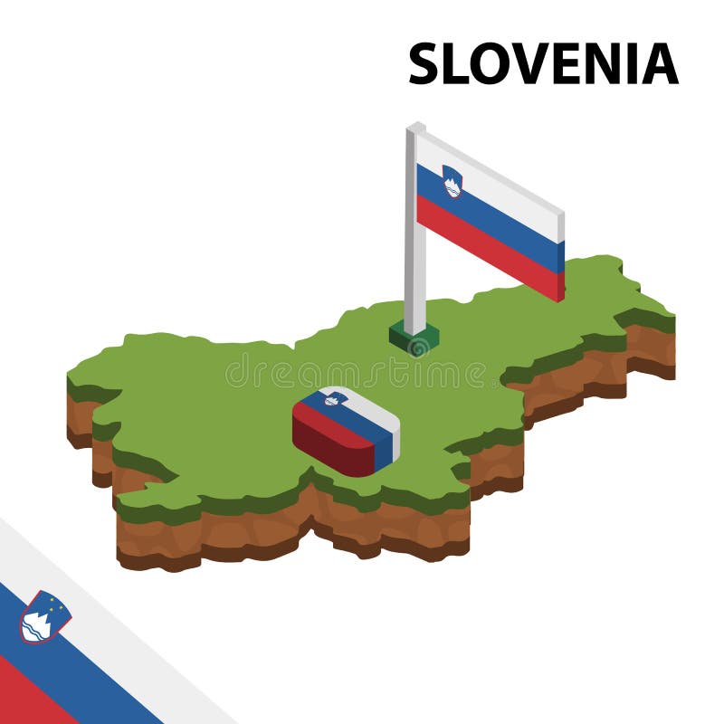 Grafisk isometrisk översikt för information och flagga av SLOVENIEN isometrisk illustration f?r vektor 3d stock illustrationer Grafisk isometrisk översikt för information och flagga av SLOVENIEN isometrisk illustration f?r vektor 3d stock illustrationer