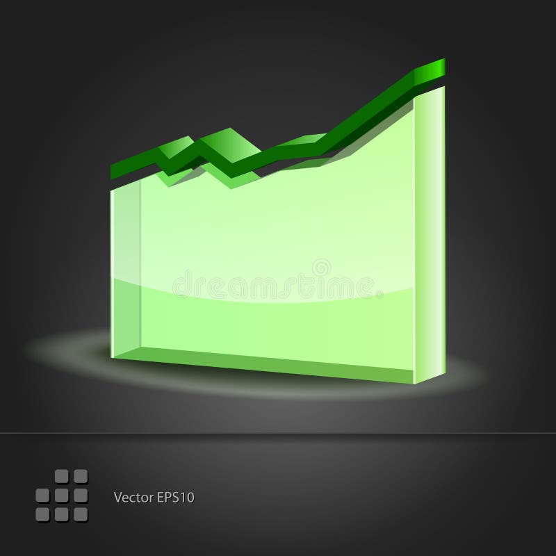 Graflinje diagramsymbol vektor illustrationer