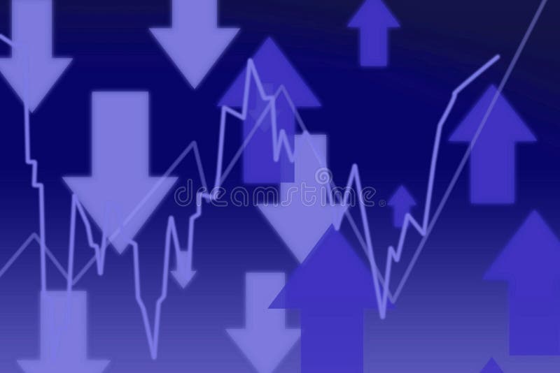 3d Render Stock Market Index Graph With Arrows. 3d Render Stock Market Index Graph With Arrows