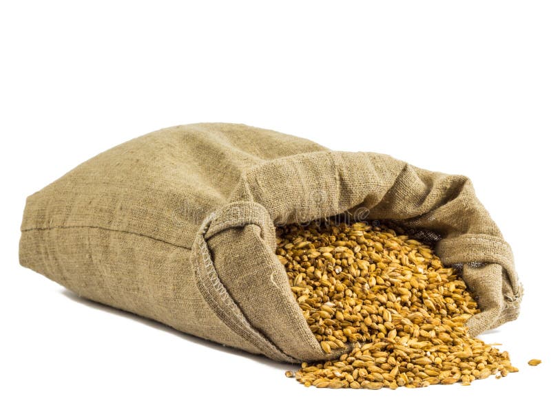 Bag with grain stock image. Image of spilling, grain 18328295