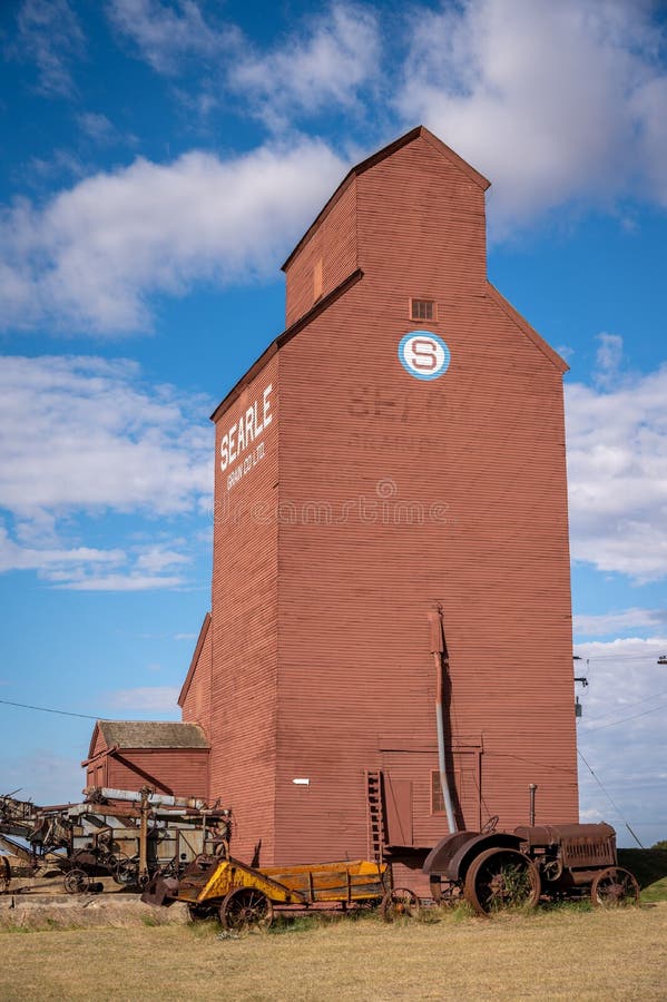 Grain elevators Rowley editorial stock image. Image of searle 229491109