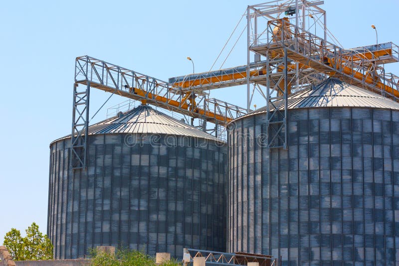 Construction Silos stock image. Image of equipment, grain 3847831