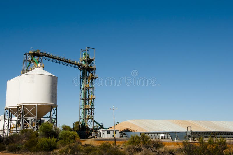 Grain Storage Silos stock photo. Image of harvest, process 113535202