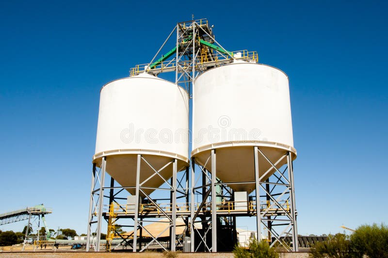 Grain Storage Silos stock photo. Image of tank, harvest 113535234