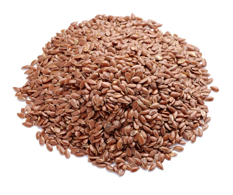 Close up of flax seeds on white background. Close up of flax seeds on white background