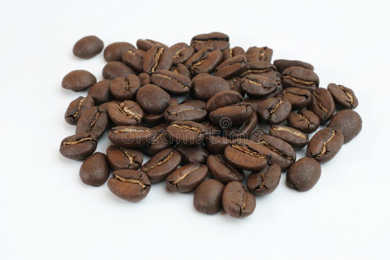 Coffee beans isolated on white background with clipping path. Coffee beans isolated on white background with clipping path