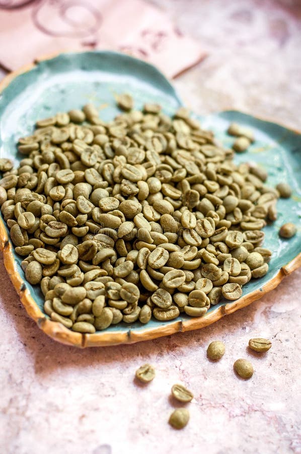 Grains de café verts images stock Grains de café verts images stock