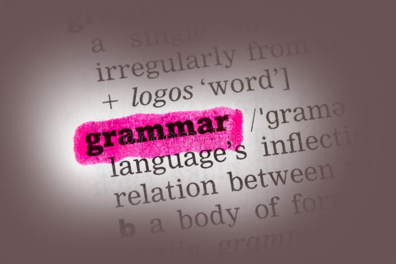 Grammar Dictionary Definition stock photo