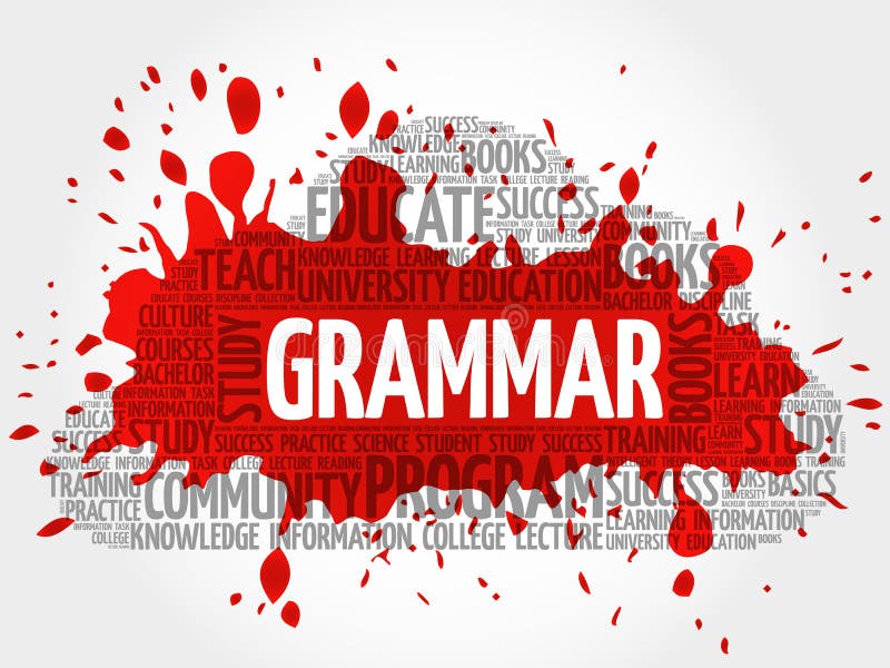 GRAMMAR Word Made With Building Blocks Stock Image Image of verb