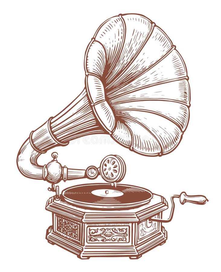 disque vinyle gramophone avec étiquette. collection de musique. technologie  ancienne, conception sonore rétro. isolé sur fond blanc. illustration  vectorielle 4969278 Art vectoriel chez Vecteezy
