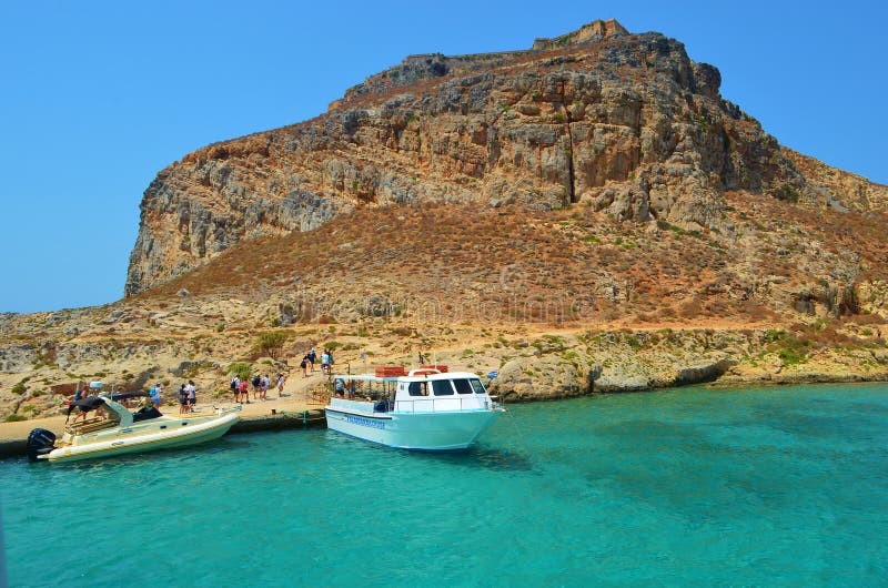 Gramvousa est une île pirate. grèce de crète photographie stock
