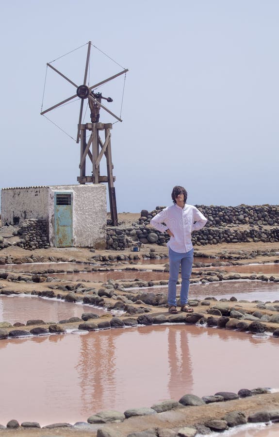 Gran Canaria, Salinas de Tenefe stockbilder Gran Canaria, Salinas de Tenefe stockbilder
