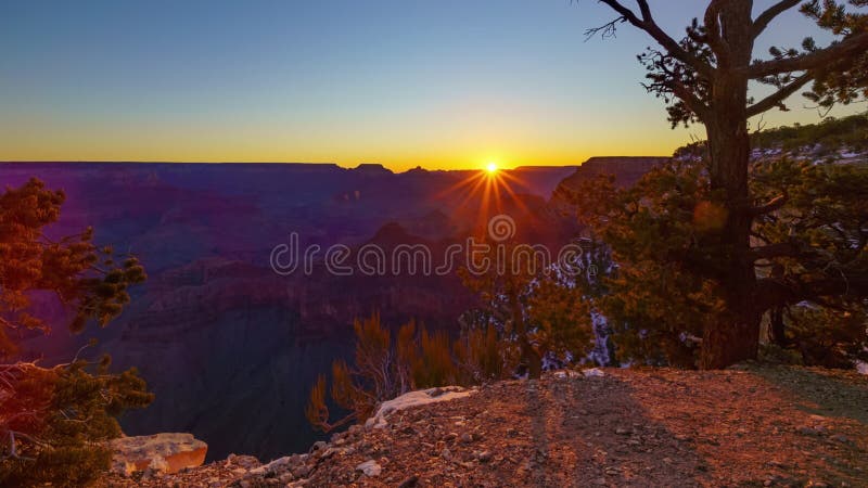 Gran cañón de 4k timelapse parque nacional en sunrise arizona usa almacen de metraje de vídeo