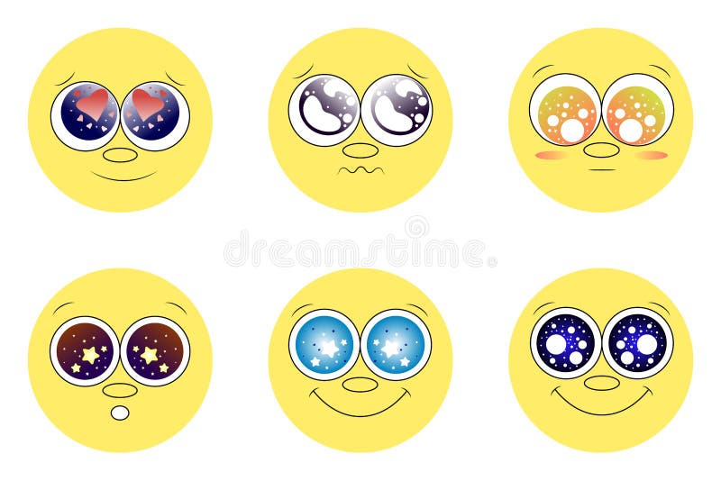  Gran Conjunto De Iconos De Sonrisa Emoticono. Conjunto De Emojis De Dibujos Animados. Conjunto De Iconos Gestuales Vectoriales Ilustración del Vector