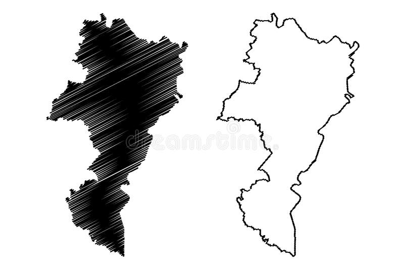 Grevenmacher District Grand Duchy of Luxembourg map vector illustration, scribble sketch Grevenmacher map,. Grevenmacher District Grand Duchy of Luxembourg map vector illustration, scribble sketch Grevenmacher map,