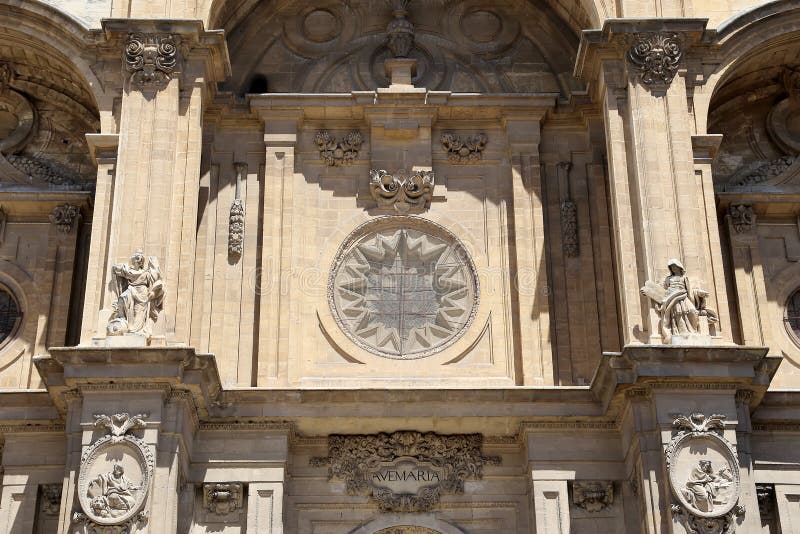 Granada Cathedral (Cathedral of the Incarnation) in gothic and spanish renaissance style royalty free stock photo Granada Cathedral (Cathedral of the Incarnation) in gothic and spanish renaissance style royalty free stock photo