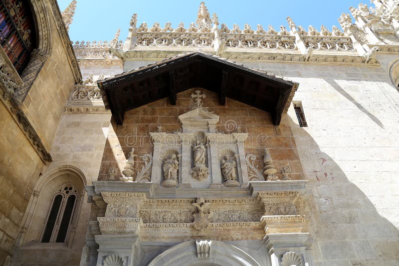 Granada Cathedral (Cathedral of the Incarnation) in gothic and spanish renaissance style royalty free stock photos Granada Cathedral (Cathedral of the Incarnation) in gothic and spanish renaissance style royalty free stock photos