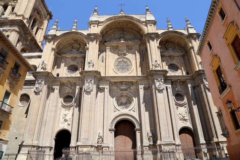 Granada Cathedral (Cathedral of the Incarnation) in gothic and spanish renaissance style stock images Granada Cathedral (Cathedral of the Incarnation) in gothic and spanish renaissance style stock images