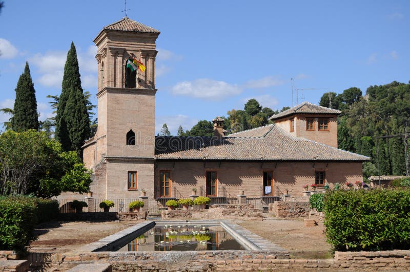 Granada house stock photo. Image of pond, spain, stony 29435330