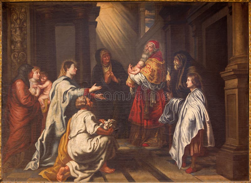 Granada - The Presentation of Christ in the Temple painting by Fray Juan Sanchez Cotan in church Monasterio de la Cartuja