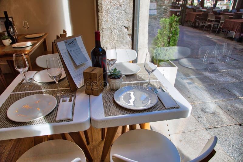 Typical Spanish Restaurant Serving National Spanish Food in Historic