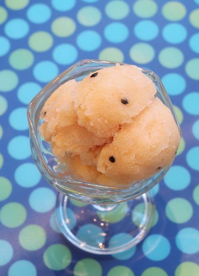 Granadilla Sorbet Ice Cream Stock Photo Image 2556640
