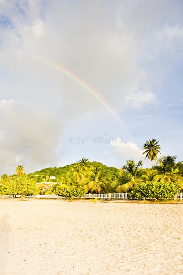 Grand Anse Bay, Grenada stock photo. Image of indies 208391106