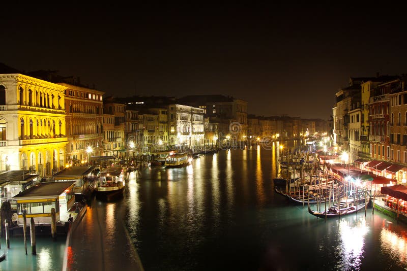 Grand Canal in Venice. NIght royalty free stock photos