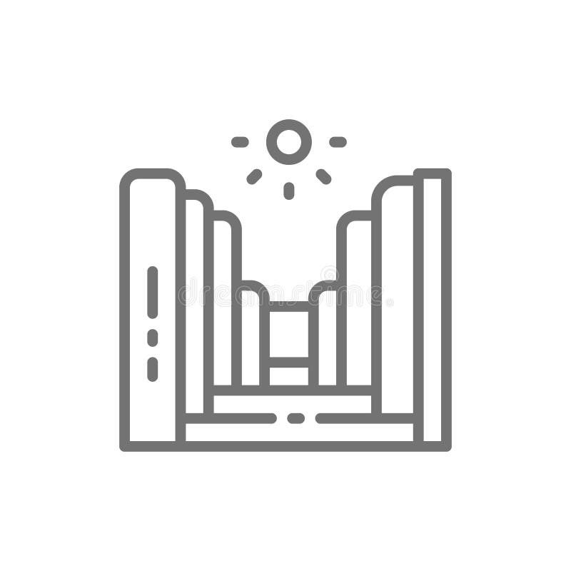 Grand Canyon in Arizona National Park, USA line icon. vector illustration Grand Canyon in Arizona National Park, USA line icon. vector illustration