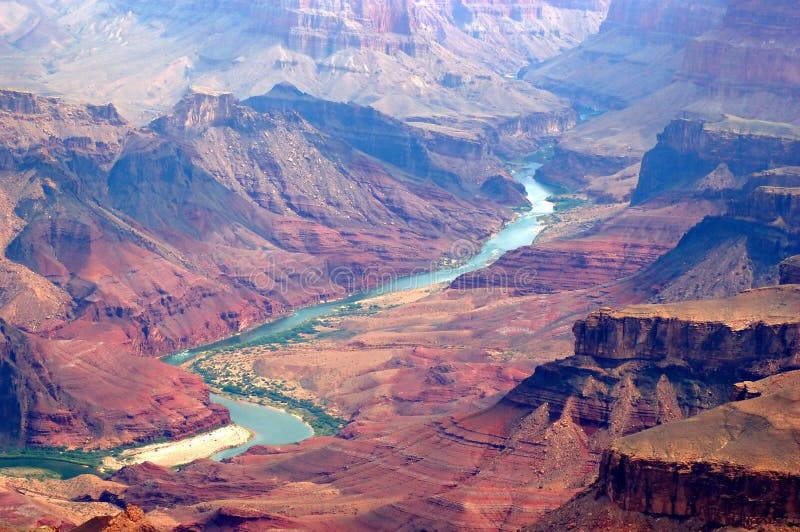 Grand canyon and colorado river royalty free stock images