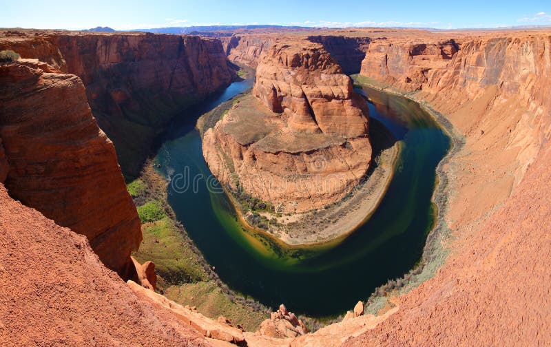 Grand Canyon: Curva de herradura por la página, Arizona foto de archivo libre de regalías Grand Canyon: Curva de herradura por la página, Arizona foto de archivo libre de regalías