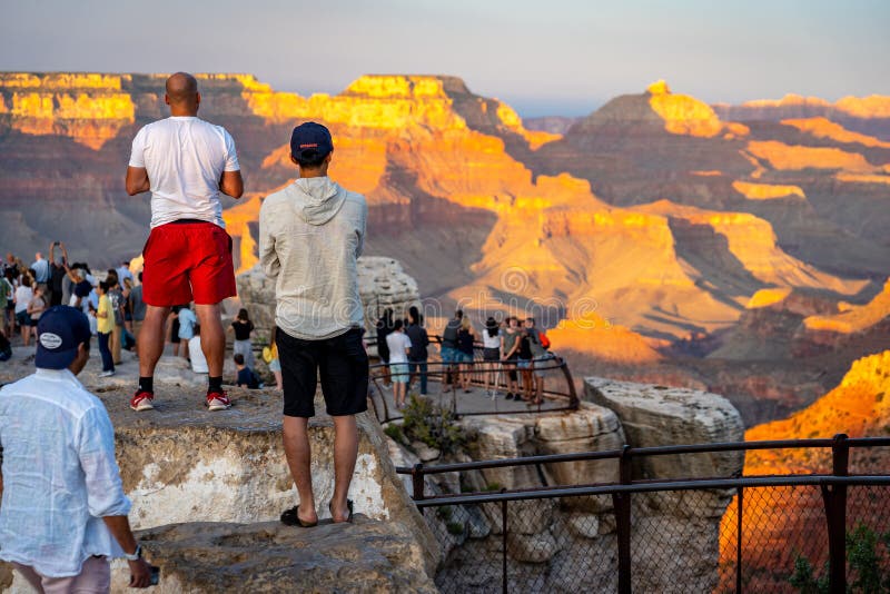 Grand Canyon National Park, Arizona, USA - People watching sunset