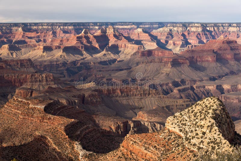 Grand Canyon National Park at Sunrise in Winter with a View from the South Rim.