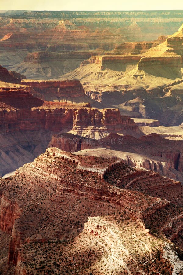 Grand Canyon op zonsondergang stock afbeelding