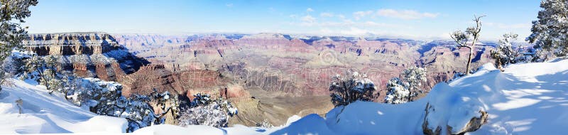 Grand Canyon with snow