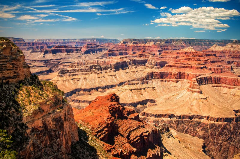 Grand Canyon sunny day with blue sky