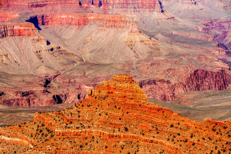 Grand Canyon Sunny Day with Blue Sky Stock Image Image of light