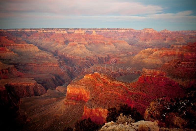 Grand Canyon at sunset royalty free stock image