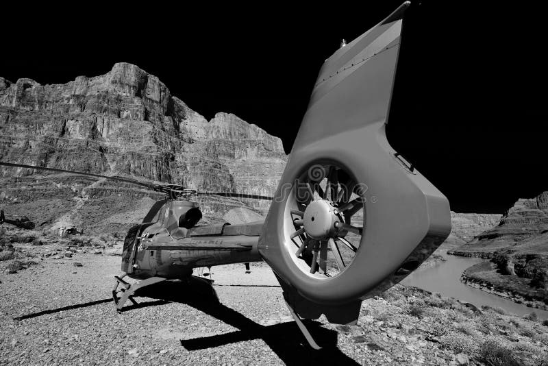 Grand Canyon, view of helicopters